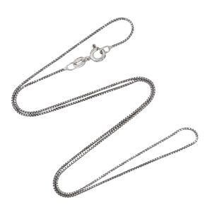 Vintage Italian Sterling Silver 925 Box Link Chain Necklace 18"